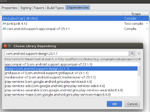 Android Design Support Library の利用方法