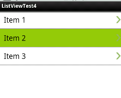 ListView の選択時の色を変更